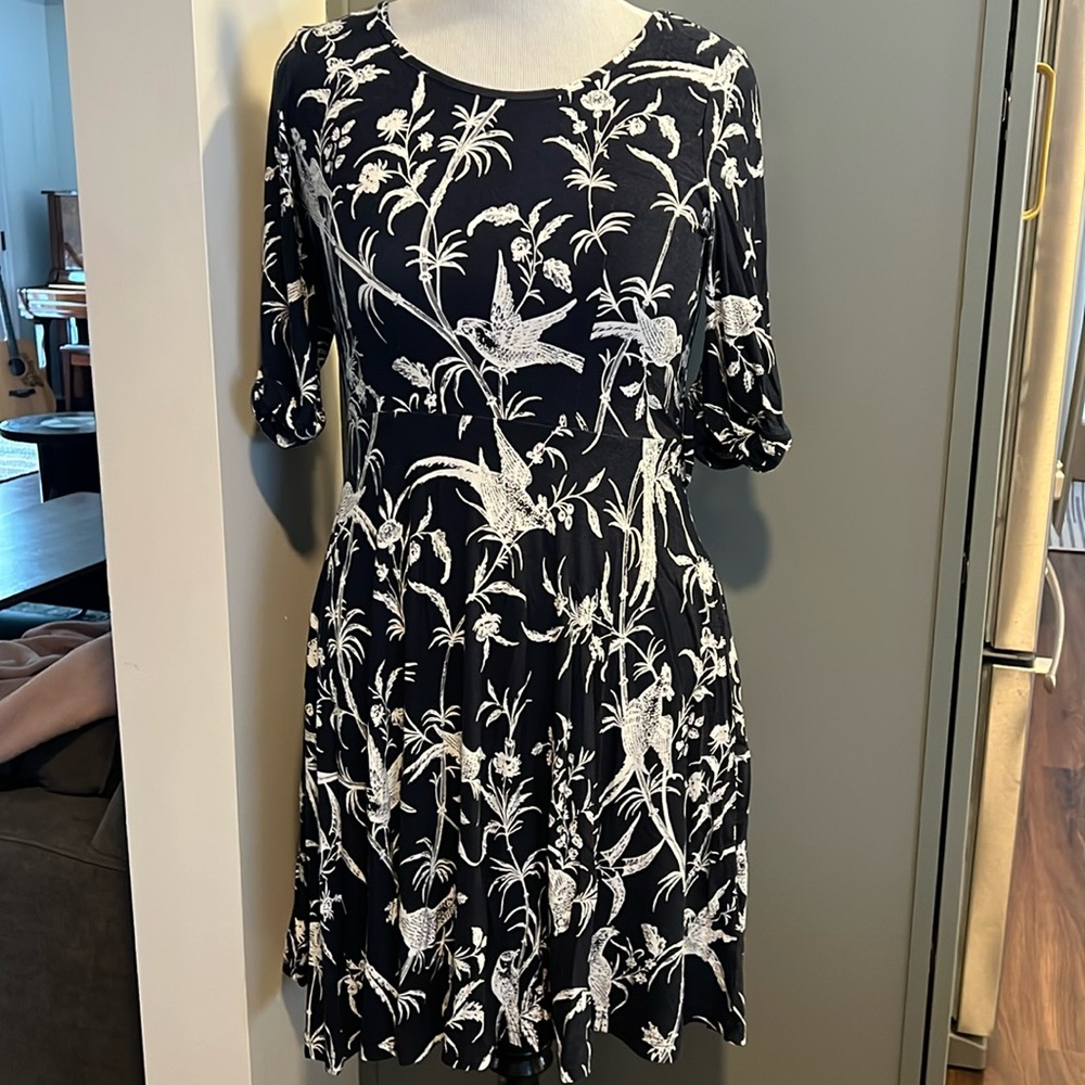 Tropical floral print dress
